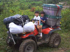 ATV packed with gear